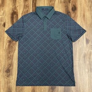 Extracurricular Polo Golf Shirt Men's Large Floral Flowers Preppy